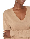 Camel Heather Lightweight V-neck Tunic Sweater - Ae Store | Women's Jumpers