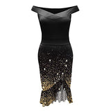 Women Slit Ruffles Hem Embroidery Lace Floral Pattern Short Sleeve Slimming Sexy Casual Party Night Club Dress | Women's Casual Dresses