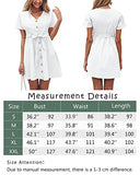 Women's Short Sleeve V Neck Button Down Casual Mini Dress with Tie Belt | Original Brand