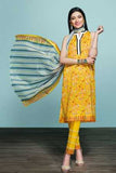 Nishat Linen 42001236 - Gold Printed Lawn, Cambric & Voil 3PC Summer Lawn 2020