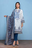 Nishat Linen 42001232 - Silver Printed Lawn, Cambric & Voil 3PC Summer Lawn 2020