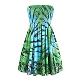 Women's Tube Strapless Summer Dress Sexy Sleeveless Printing Sundress Beach Dress Casual Midi Dress | Original Brand