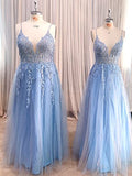 Prom Dresses Long 2022 for Women V Neck Ball Gowns A Line Lace Sexy Party Dresses PR0000179