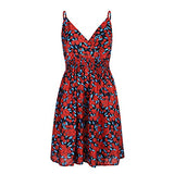 Women's Tunic Dress Summer Floral Dress Short Evening Dress Sexy Sleeveless Summer Dress Beach Dresses A Line V Neck Casual Dresses | Women's Midi Dresses