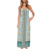 Summer Dresses for Women, Ladies's Fashion Sexy Retro Floral High Waist Dress Bohemian Suspender Dress Party UK Size | Women's Work Dresses