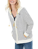 Womens Oakham Zip Through Sweatshirt - Cream Navy Bee | Original Brand