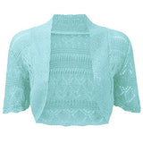 Bolero Shrug Crochet Knitted Cardigan Women's Top Short Sleeve Cardi | Original Brand