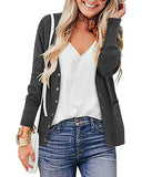Womens Long Sleeve Lightweight Open Front Button Knit Cardigan with Pockets | Women's Cardigan