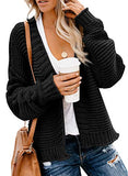 Women's Fashion Cardigan Cable Long Sleeve Knit Sweater Chunky Loose Coat Outwear | Women's Cardigan