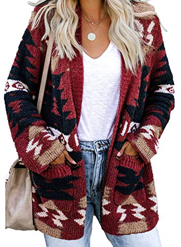 Women Open Front Cardigan Sweater Button Down Knit Sweater Coat