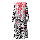 Women's Dress Sweet & Cute Dress Ladies Autumn O-Neck Casual Printing Loose Comfy Long Sleeve Dress Fancy Cocktail Dress Party Dress Maxi A-line Dress | Women's Casual Dresses