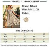 Womens Summer Floral Print Puff Short Sleeve Drawstring Tiered Ruffle Casual A-Line Dress