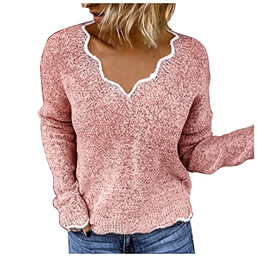 Fashion Solid Long Sleeve Knitted Sweater for Women Casual Irregular C Original Brand