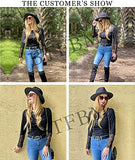 BTFBM Women Long Sleeve V Neck Button Up Solid Tops Blouses Trendy Slim Fit Lace Sleeves Ribbed Knit Casual Shirts Tunic (Lace Navy, Medium) | Women's Casual Dresses