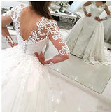 Vintage Lace Long Sleeve Wedding Dress for Bride 2020 Beads Mermaid Bridal Dresses Detachable Train | Women's Formal Dresses