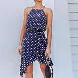 Women Dresses Promotion Sale Ladies Dot Print Long Evening Party Cocktail Dress Beach Dress Sundress UK Size 8-26 | Original Brand | Women's Cocktail Dresses