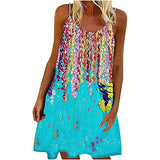 Party Ladies Summer O-Neck Casual Printing Slim Caims Sleeveless Mini Dress UK Size Sale Work Dress Office Dress Plus Size Wedding Guest Dress | Original Brand | Women's Cocktail Dresses