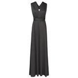 Dark Gray Women Transformer Convertible Bridesmaid Maxi Dress Multi-Way Wrap Evening Dress Formal Wedding Party Long Dresses - OwlFay | Women's Formal Dresses