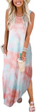 Tie Dye6 Women's Casual Loose Long Sleeveless Sundress with Pockets - ANRABESS | Women's Casual Dresses