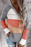 Casual Sweater V-Neck Colorful Stripe Hoodies Hollow Out Loose Pullover for Women | Original Brand | Women's Cardigan