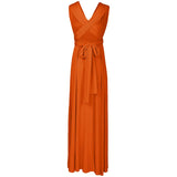 Orange Women Transformer Convertible Bridesmaid Maxi Dress Multi-Way Wrap Evening Dress Formal Wedding Party Long Dresses - OwlFay | Women's Formal Dresses