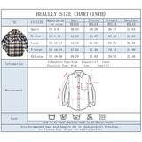 Womens Classic Plaid Color Block Button Down Shirt Jackets Blouses Tops 6020 Blue Small | Women's Casual Dresses