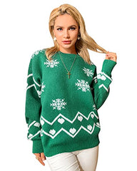 Women's Ugly Christmas Sweater-Merry Christmas Cute Reindeer/Snowflake/Tree Sweater | Women's Sweaters