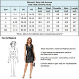 Women's Bodycon Dress Sleeveless Deep V Neck Knee-Length Business Party Night Club Sexy Dresses S-XXL, Black, 16 | Women's Club Dresses