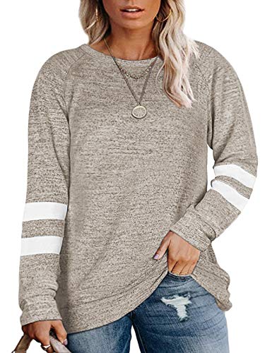 AURISSY Womens Plus Size Sweatshirts Long Sleeve Tunic Tops Oversized Shirts | Women's Casual Dresses