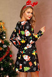 Women Christmas Long Sleeve Funny Party Dress