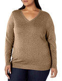 Camel Lightweight V-neck Sweater Camel Heather - Ae Store | Women's Jumpers