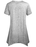 Womens Short Sleeve V Neck Flowy Tunic Top | Original Brand | Women's Tops and Blouses