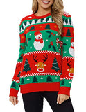 VENTELAN Women's Christmas Sweater Funny Christmas Tree Ugly Pullover Snowflake Long Sleeve Sweater Shirt | Women's Sweaters
