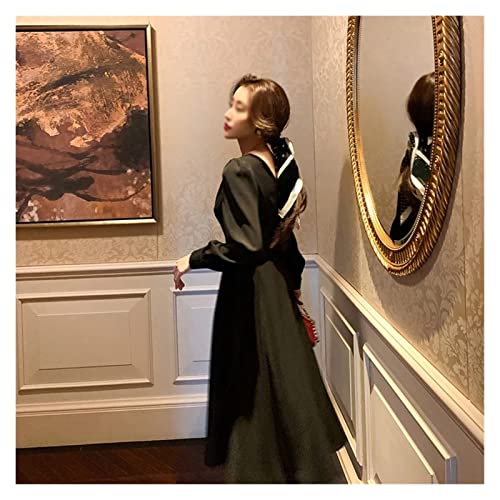 Dresses Office Ladies Long Sleeve Black Dress Women Party One Piece Dr –  Original Brand