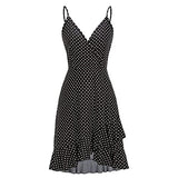 Ladies V-Neck Floral Print Strap Summer Casual Dress with Ruffle Dress Bodycon Dress Office Wear for Casual Club Cocktail Evening Gowns Work UK Size 8-26 | Women's Work Dresses