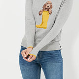 Womens Miranda Intarsia Crew Neck Jumper - Navy Creme Stripe | Original Brand | Women's Cardigan