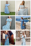 Womens Casual Floral Lace Swiss Dots Off The Shoulder Long Evening Dress Cocktail Party Maxi Wedding Dresses | Women's Lace Dresses