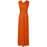 Orange Women Transformer Convertible Bridesmaid Maxi Dress Multi-Way Wrap Evening Dress Formal Wedding Party Long Dresses - OwlFay | Women's Formal Dresses