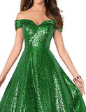 Prom Dress Formal Evening Dresses Sequin Long Bridesmaid Dress Off The Shoulder Formal Evening Party Gowns A Line | Women's Casual Dresses