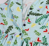 Women's Split Neck Floral Button 1940s Day 1950s Vintage Tea Dress | Original Brand | Women's Cocktail Dresses