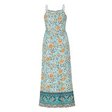 Summer Dresses for Women, Ladies's Fashion Sexy Retro Floral High Waist Dress Bohemian Suspender Dress Party UK Size | Women's Work Dresses