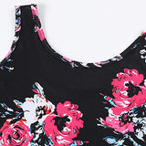 Summer Dress for Women Round-Neck Floral Print Sleeveless Beach Dresses Plus Size Spring Casual Sundresses S-2XL | Original Brand