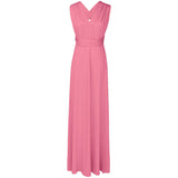 Dark Pink Women Transformer Convertible Bridesmaid Maxi Dress Multi-Way Wrap Evening Dress Formal Wedding Party Long Dresses - OwlFay | Women's Formal Dresses