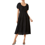Black Women's Smocked Tiered Maxi - ASTR | Women's Formal Dresses