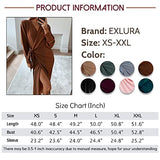 Womens Knit Sweater Dress Casual Solid Long Sleeve Wrap Maxi Dresses with Belt