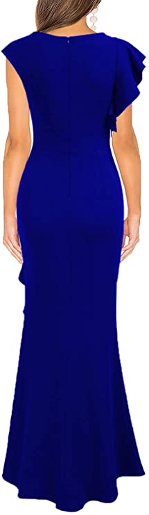 Burgundy Women's Split Bodycon Mermaid Evening Cocktail Long Dress - Woosea | Women's Formal Dresses