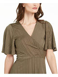 Women's A-line Dress with Flutter Sleeves and Cross Front | Original Brand | Women's Work Dresses