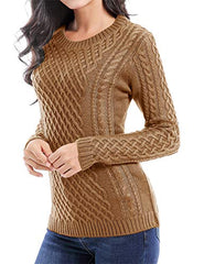 v28 Women Crew Neck Korea Knit Stretchable Elasticity Long Sleeve Sweater Jumper