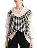 Knitted Vest Sweater Vintage V Neck Loose Sleeveless Sweater