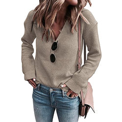 NIUBIA Womens Long Sleeve Sweater Pullover Fashion Solid Stretchable Elasticity Knit Winter Jumper Tops for Women